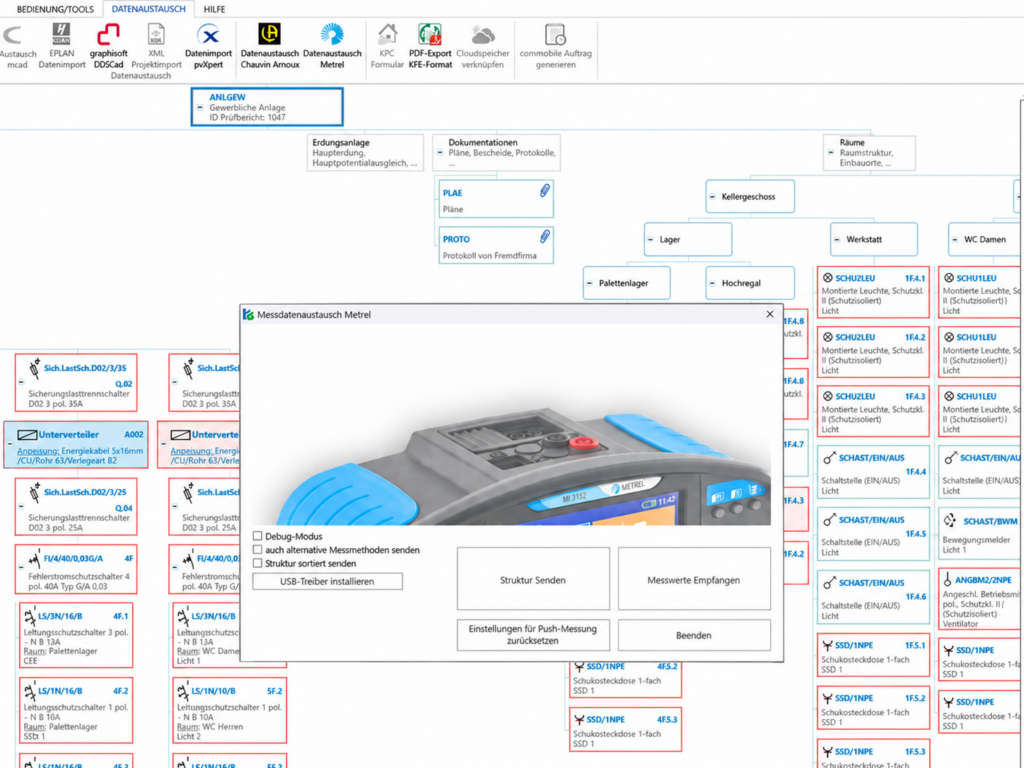 comBUILDING Screenshot: Senden